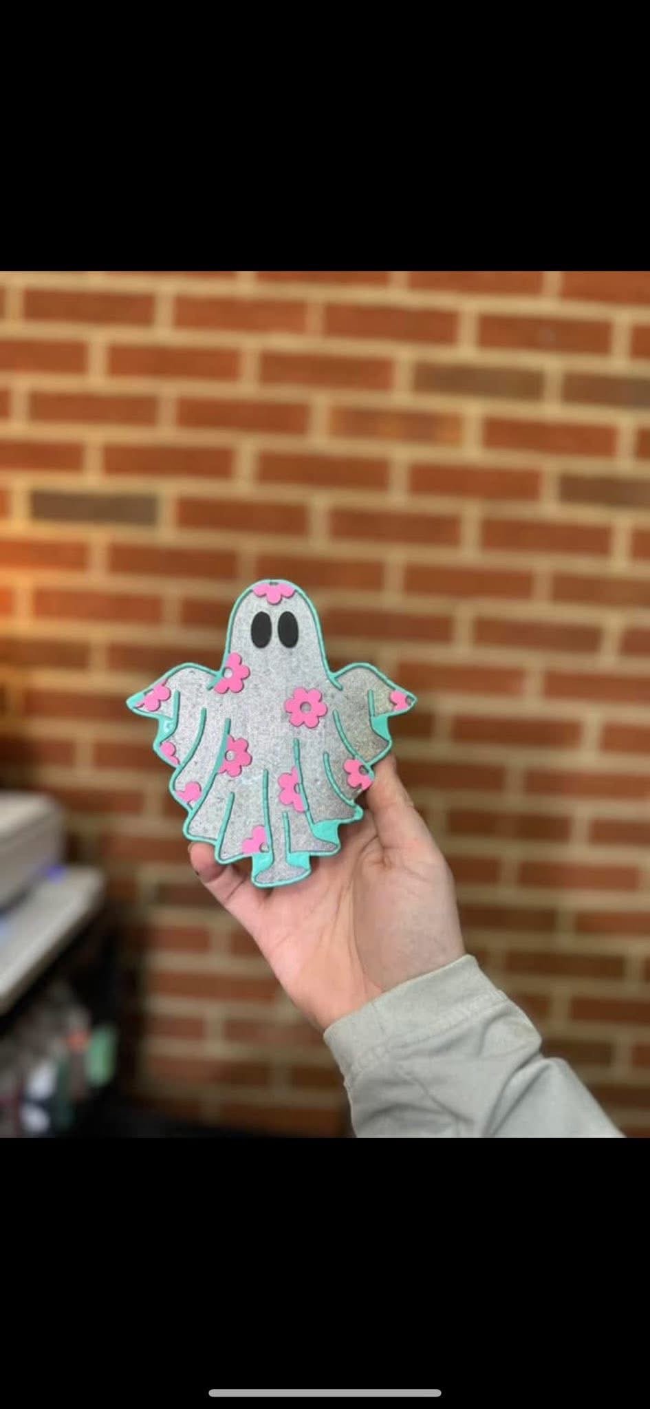Floral Ghost Silicone Freshie Mold - Red River Mold Co