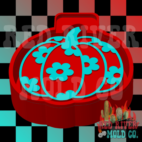 Floral Pumpkin Silicone Freshie Mold - Red River Mold Co