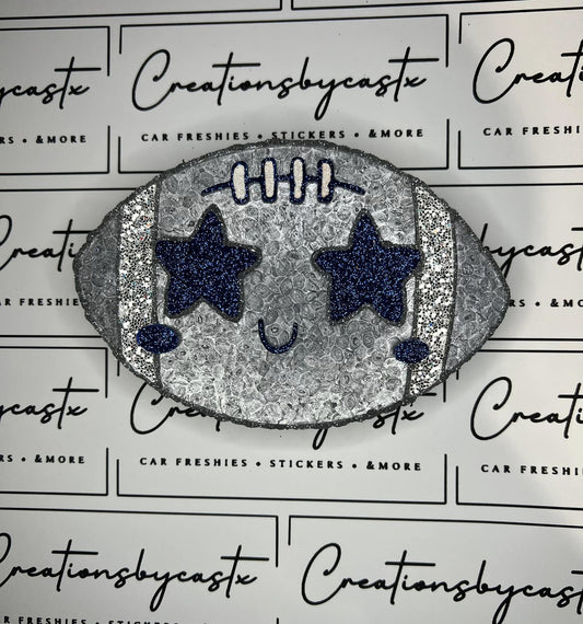 Football with Star Eyes Silicone Freshie Mold - Red River Mold Co