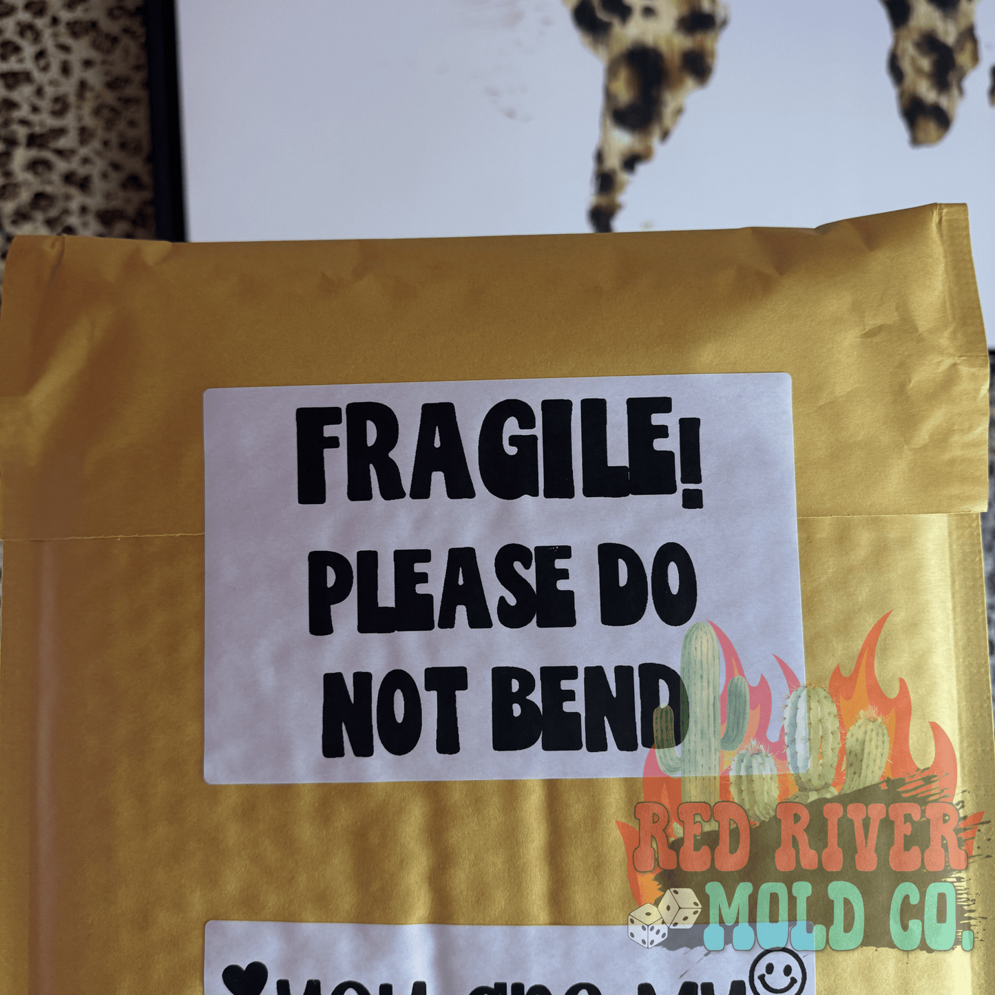 Fragile! Do Not Bend Packing Stickers Label 4x6 - Red River Mold Co