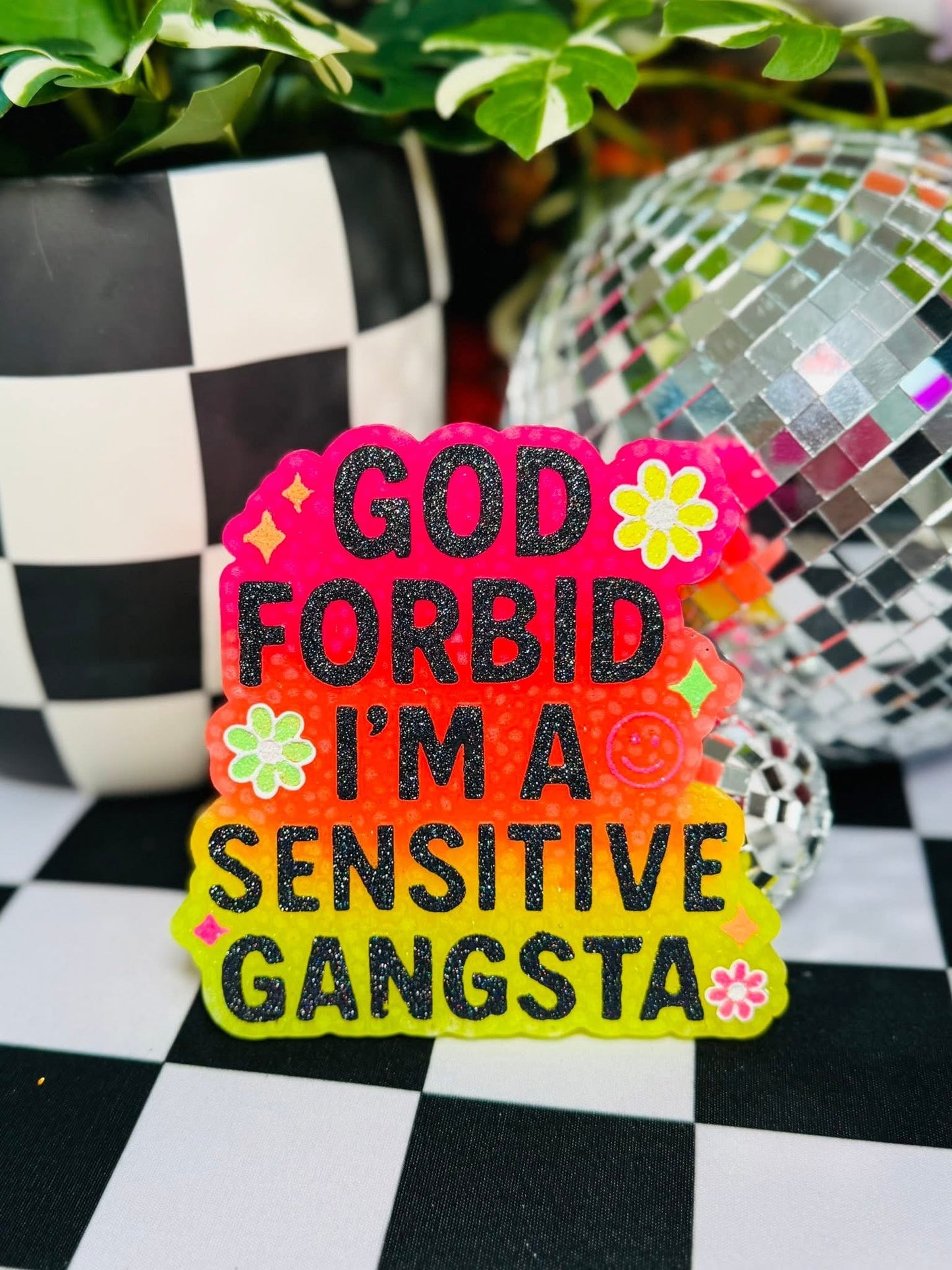 God Forbid I'm A Sensitive Gangster Silicone Freshie Mold - Red River Mold Co