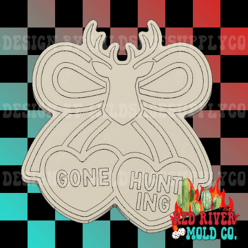 Gone Hunting Heart Cherries with a Bow Silicone Freshie Mold - Red River Mold Co