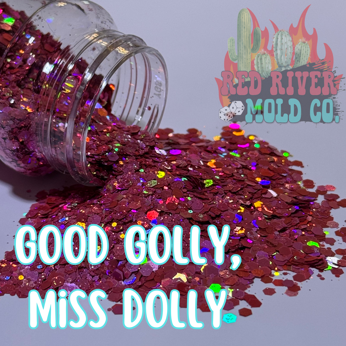 Good Golly, Miss Dolly Premium Chunky Glitter (Hologrpahic) - Red River Mold Co