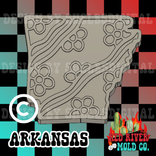Groovy Arkansas Silicone Freshie Mold - Red River Mold Co