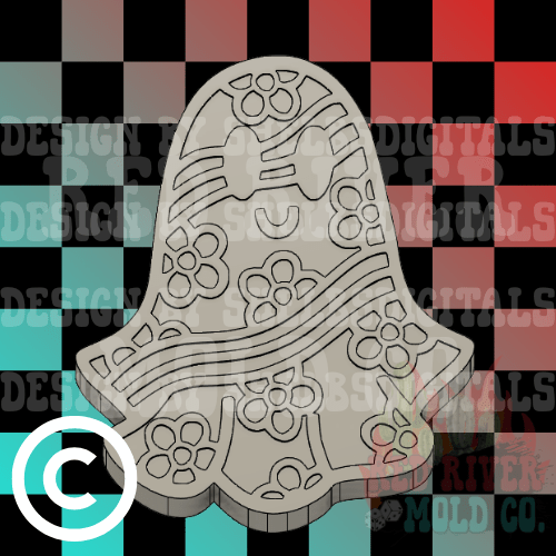 Groovy Ghost Silicone Freshie Mold (COPYRIGHT PROTECTED) - Red River Mold Co