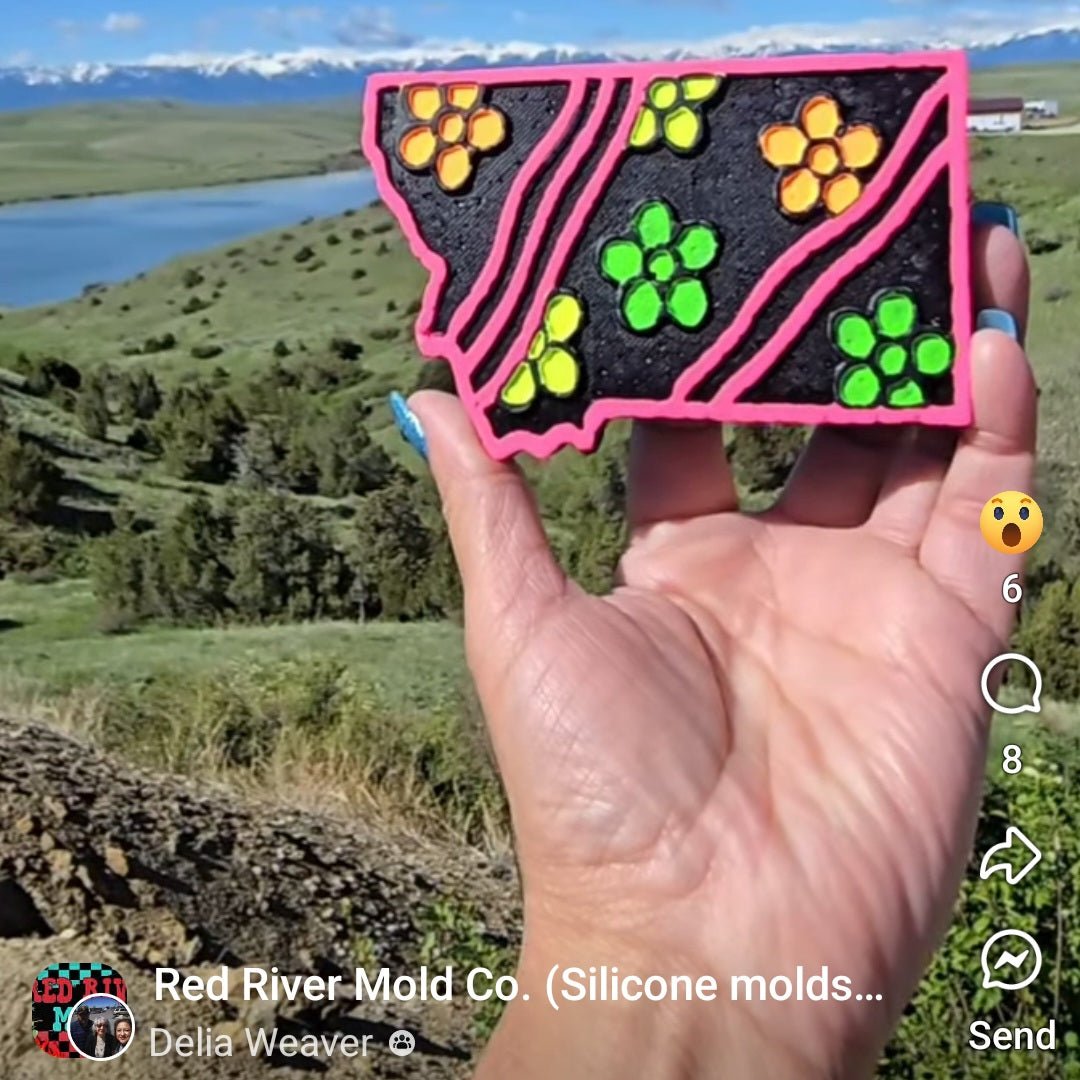 Groovy Montana Silicone Freshie Mold (COPYRIGHT PROTECTED) - Red River Mold Co
