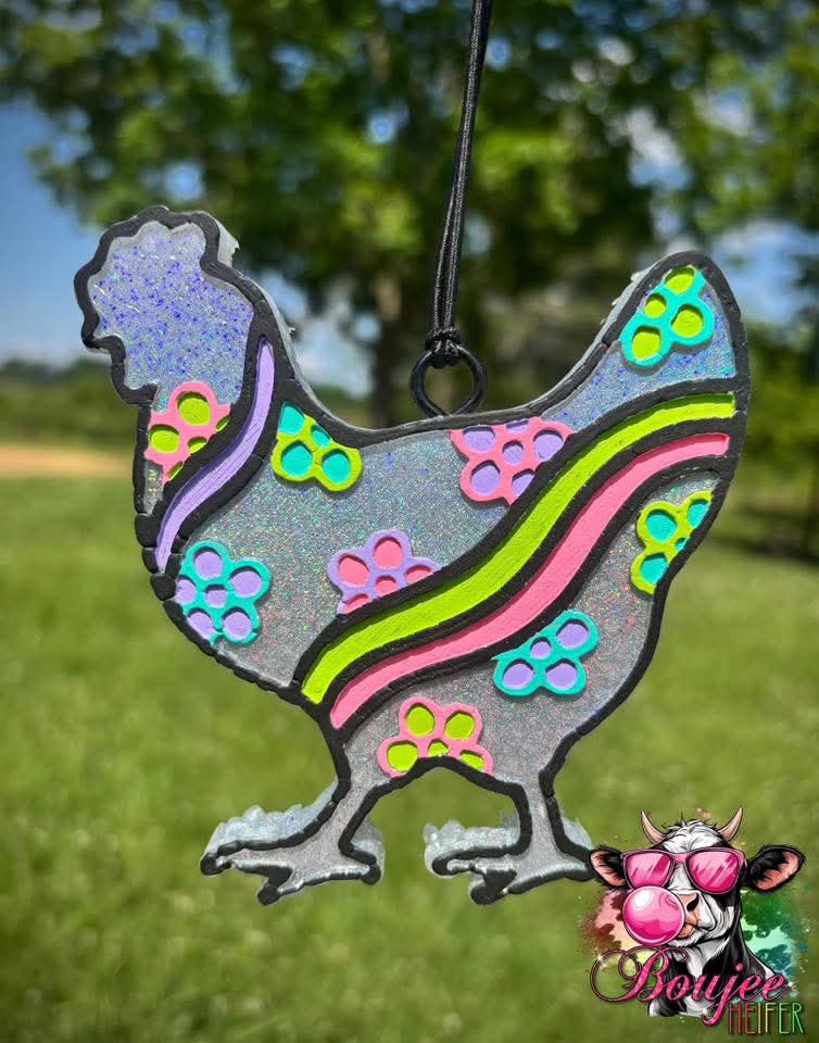 Groovy Show Chicken Silicone Freshie Mold - Red River Mold Co