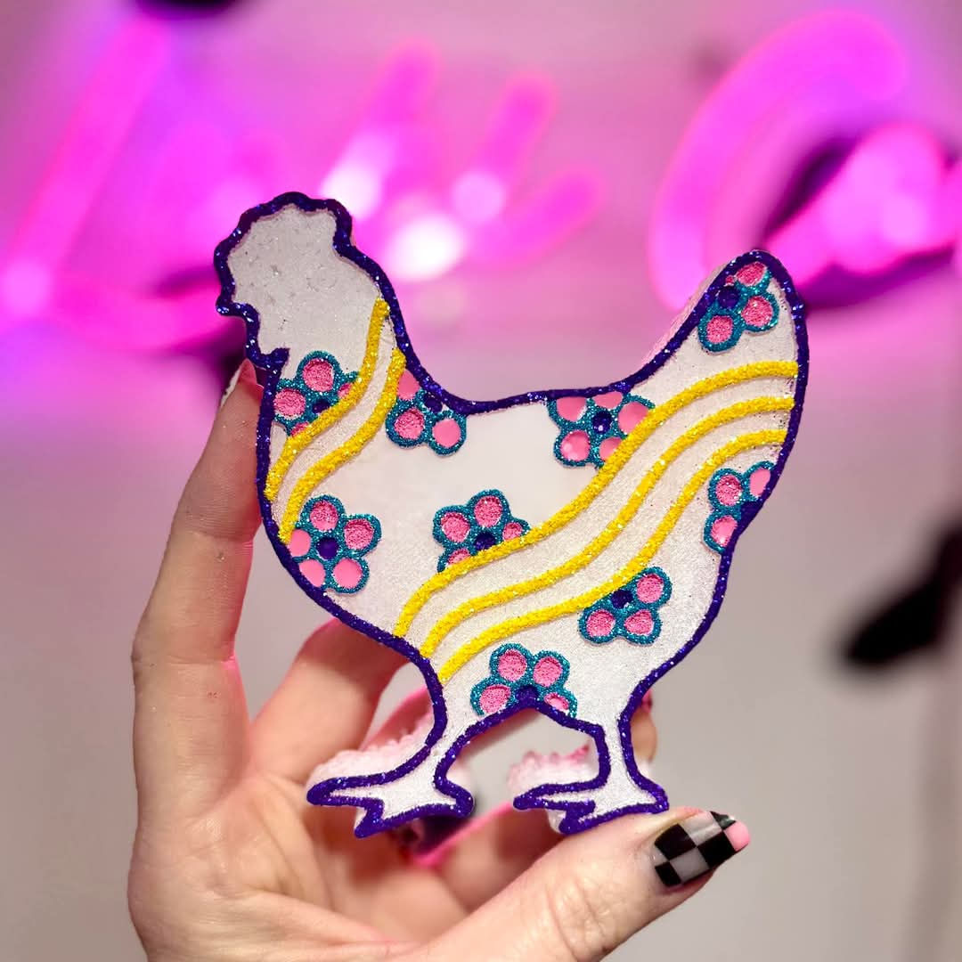 Groovy Show Chicken Silicone Freshie Mold - Red River Mold Co
