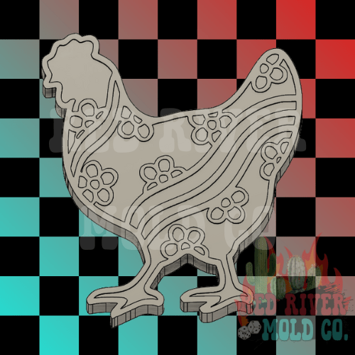 Groovy Show Chicken Silicone Freshie Mold - Red River Mold Co
