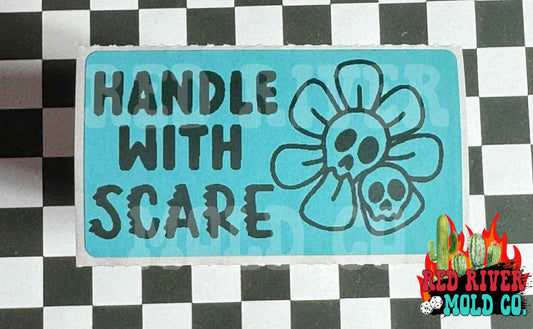 Handle With Scare Packing Stickers - Red River Mold Co