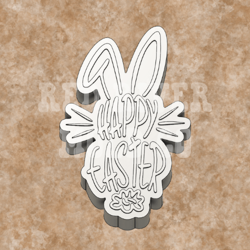 Happy Easter Bunny Silicone Freshie Mold - Red River Mold Co