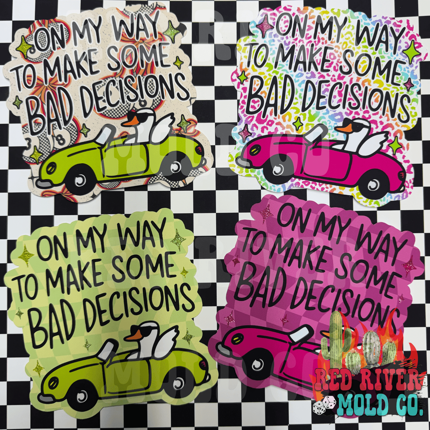 Hey Lo Freshie Co OMW to make bad decisions cardstock grab bag - Red River Mold Co