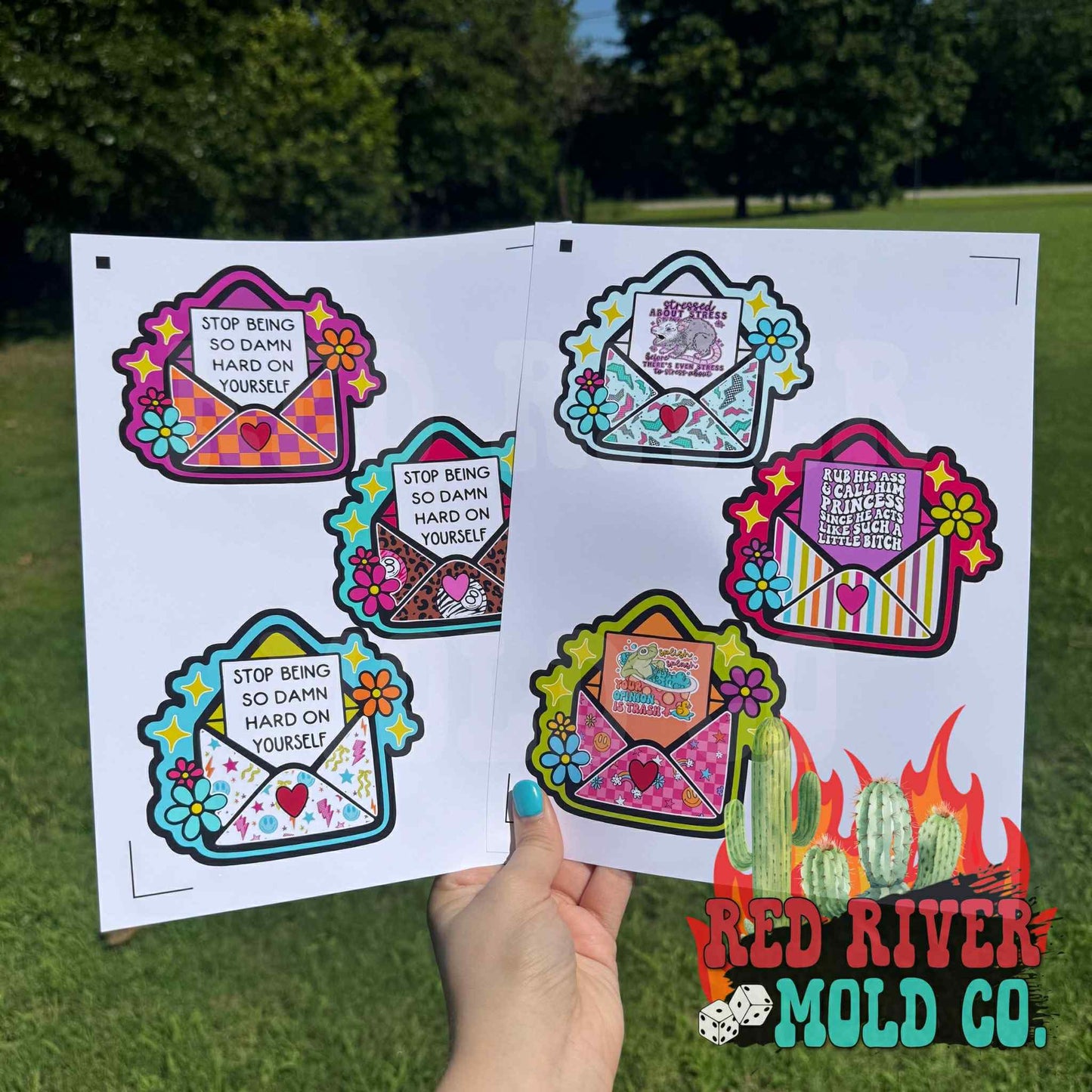 Hey Lo Freshie Co Stop Being So Hard On Yourself cardstock grab bag - Red River Mold Co