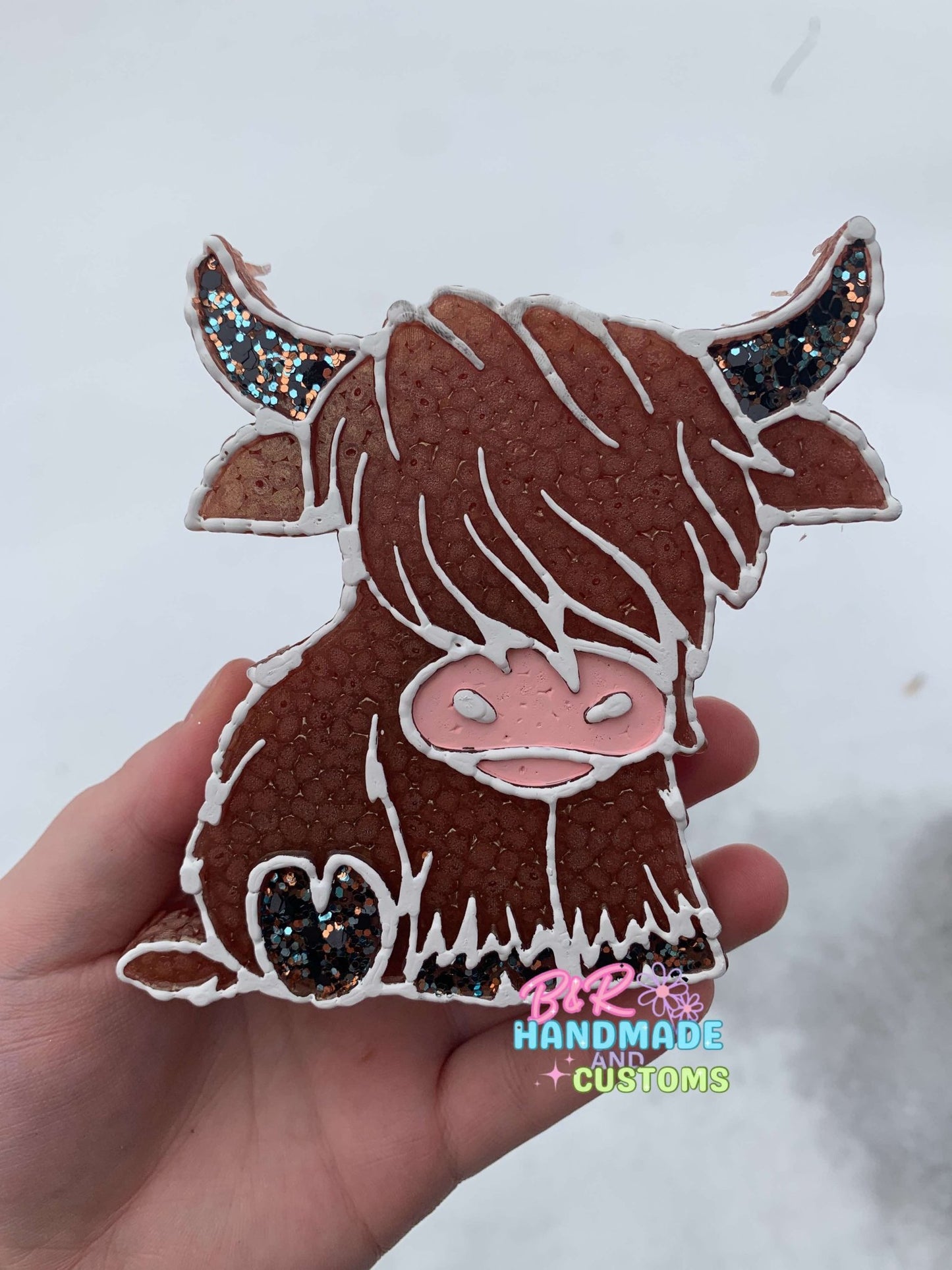 Highland Cow Silicone Freshie Mold - Red River Mold Co