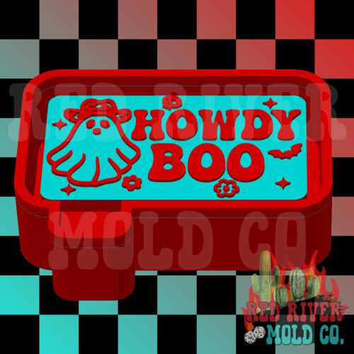 Howdy Boo Rectangle Silicone Freshie Mold - Red River Mold Co