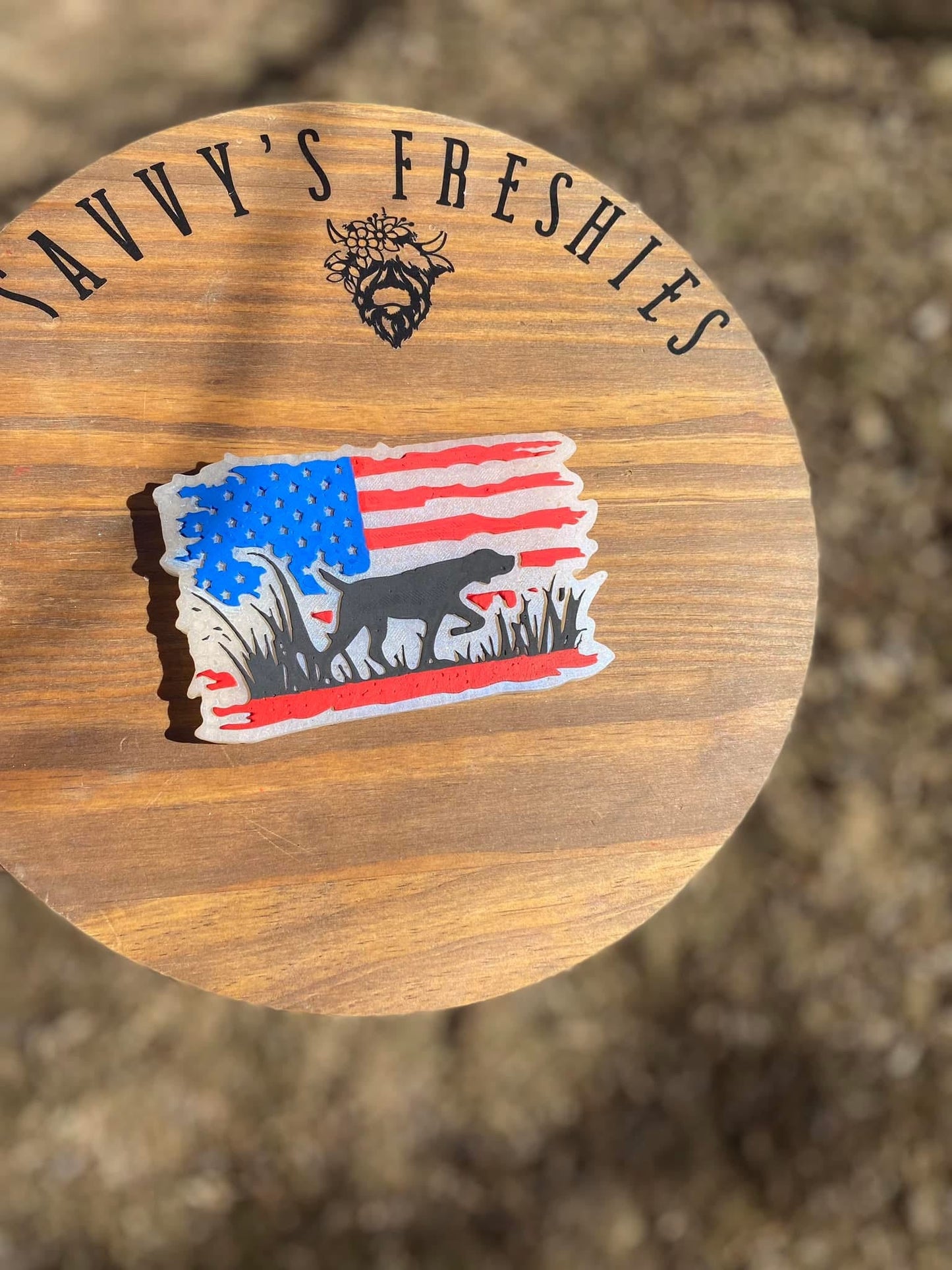 Hunting Dog Flag Silicone Freshie Mold - Red River Mold Co