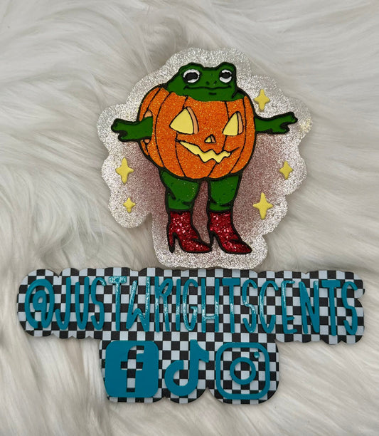 Jack - O - Lantern Boujee Toad Silicone Freshie Mold - Red River Mold Co