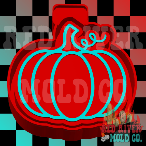 Lined Pumpkin Silicone Freshie Mold - Red River Mold Co