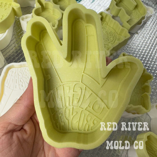 Live Long And Prosper Hand Silicone Freshie Mold - Red River Mold Co