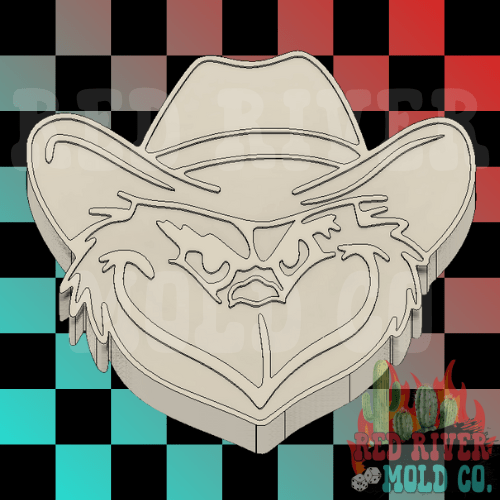 Mean One with A Cowboy Hat Silicone Freshie Mold - Red River Mold Co