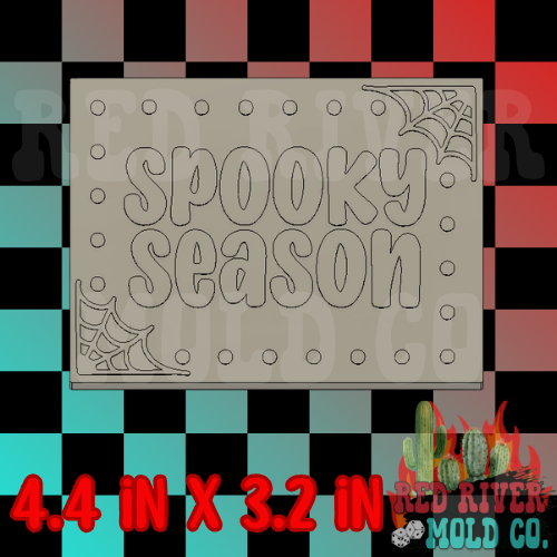Spooky Season Turquoise Rectangle silicone freshie mold