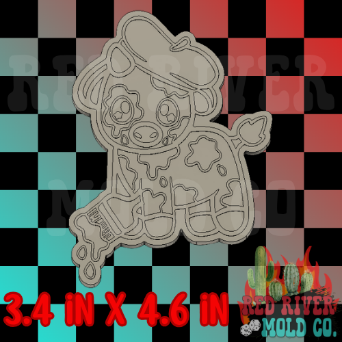 Painting Cow silicone freshie mold