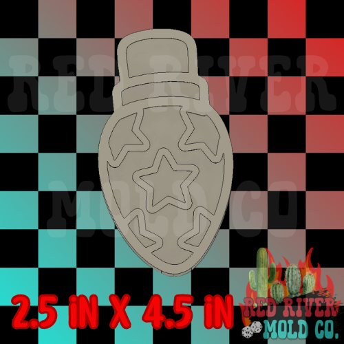 Christmas star bulb silicone freshie mold