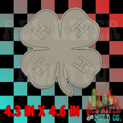 4 H clover Silicone Freshie Mold