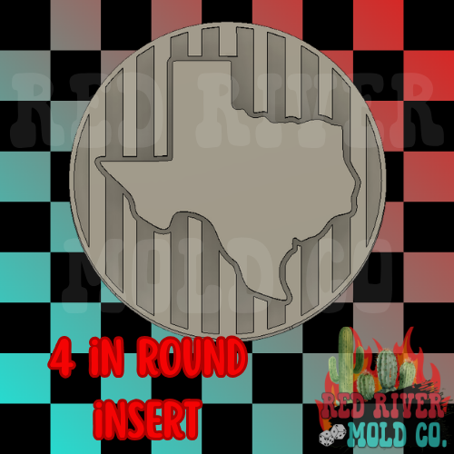 Striped Texas 4 in Round Mold Insert