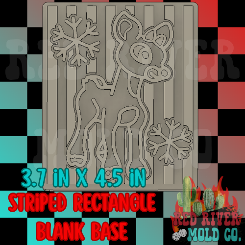 Reindeer Striped Rectangle Mold Insert