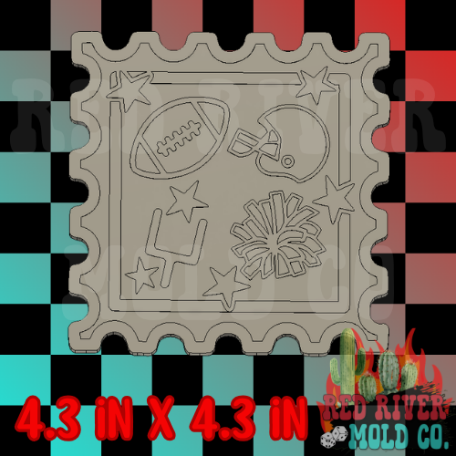 Football season stamp Silicone Freshie Mold