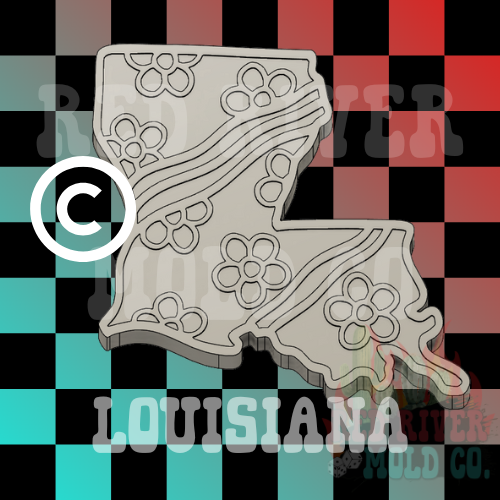 Groovy Louisiana Silicone Freshie Mold (COPYRIGHT PROTECTED)