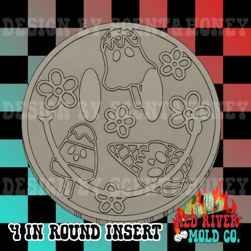 4 in Round Silicone Freshie Mold and inserts