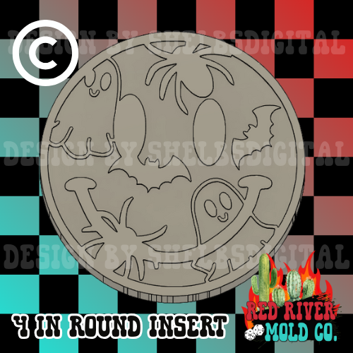 4 in Round Silicone Freshie Mold and inserts