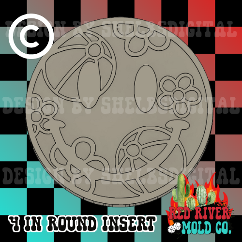 4 in Round Silicone Freshie Mold and inserts