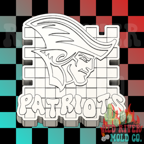 Checkered Patriots Mascot Silicone Freshie Mold (RRMC EXCLUSIVE)