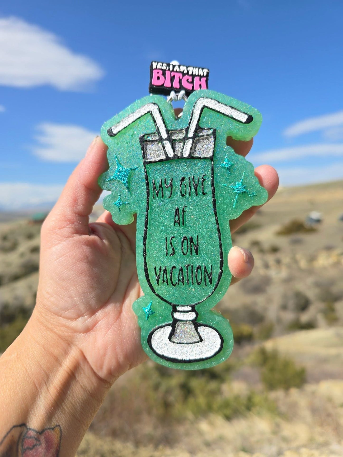 My Give AF is On Vacation Silicone Freshie Mold RRMC Exclusive - Red River Mold Co
