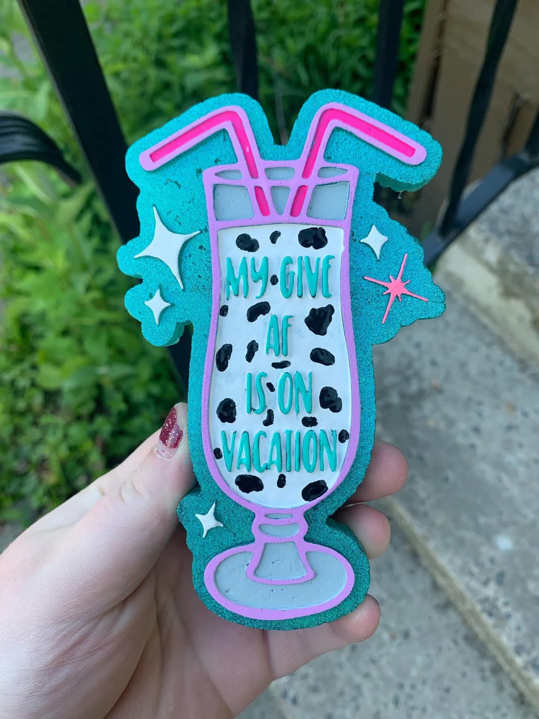 My Give AF is On Vacation Silicone Freshie Mold RRMC Exclusive - Red River Mold Co