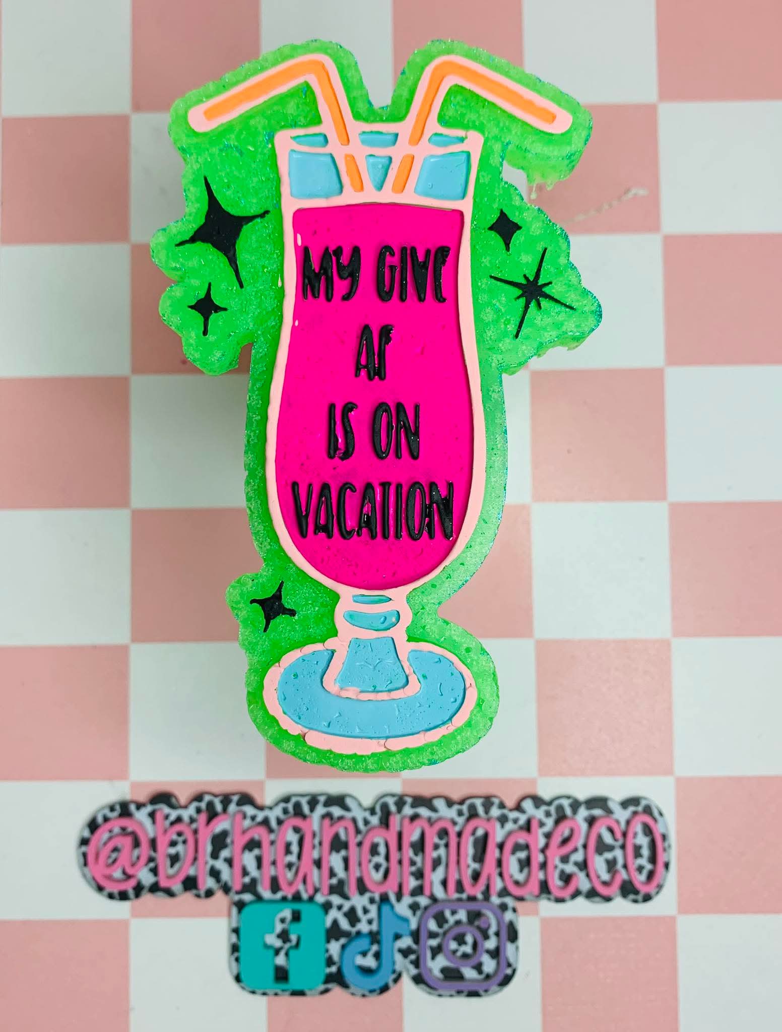 My Give AF is On Vacation Silicone Freshie Mold RRMC Exclusive - Red River Mold Co