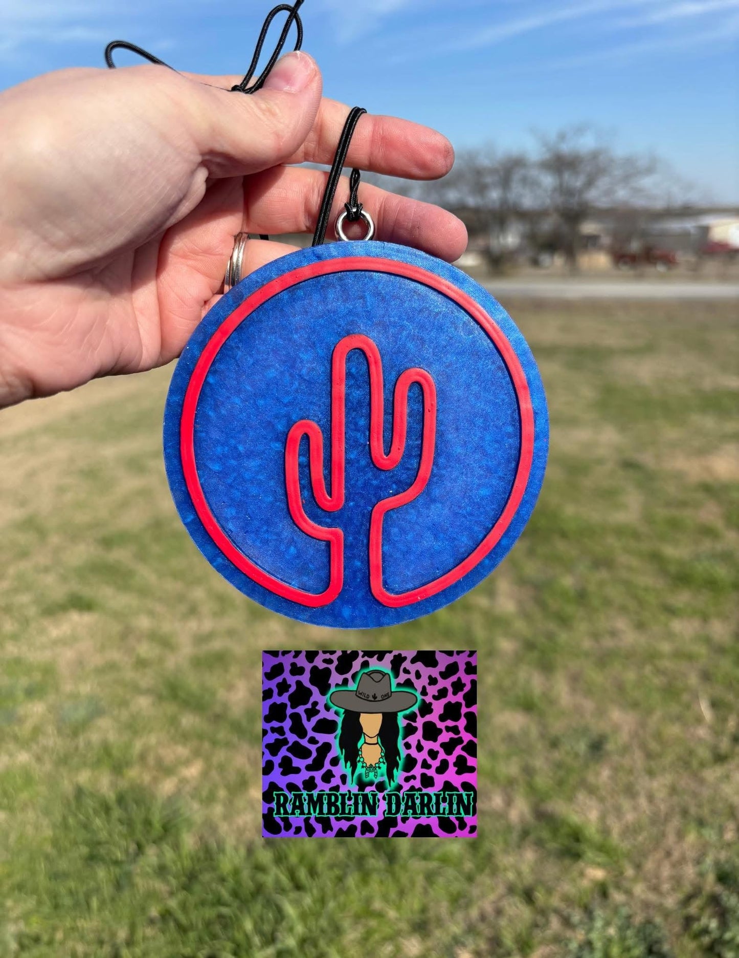 Neon Cactus Round Silicone Freshie Mold - Red River Mold Co