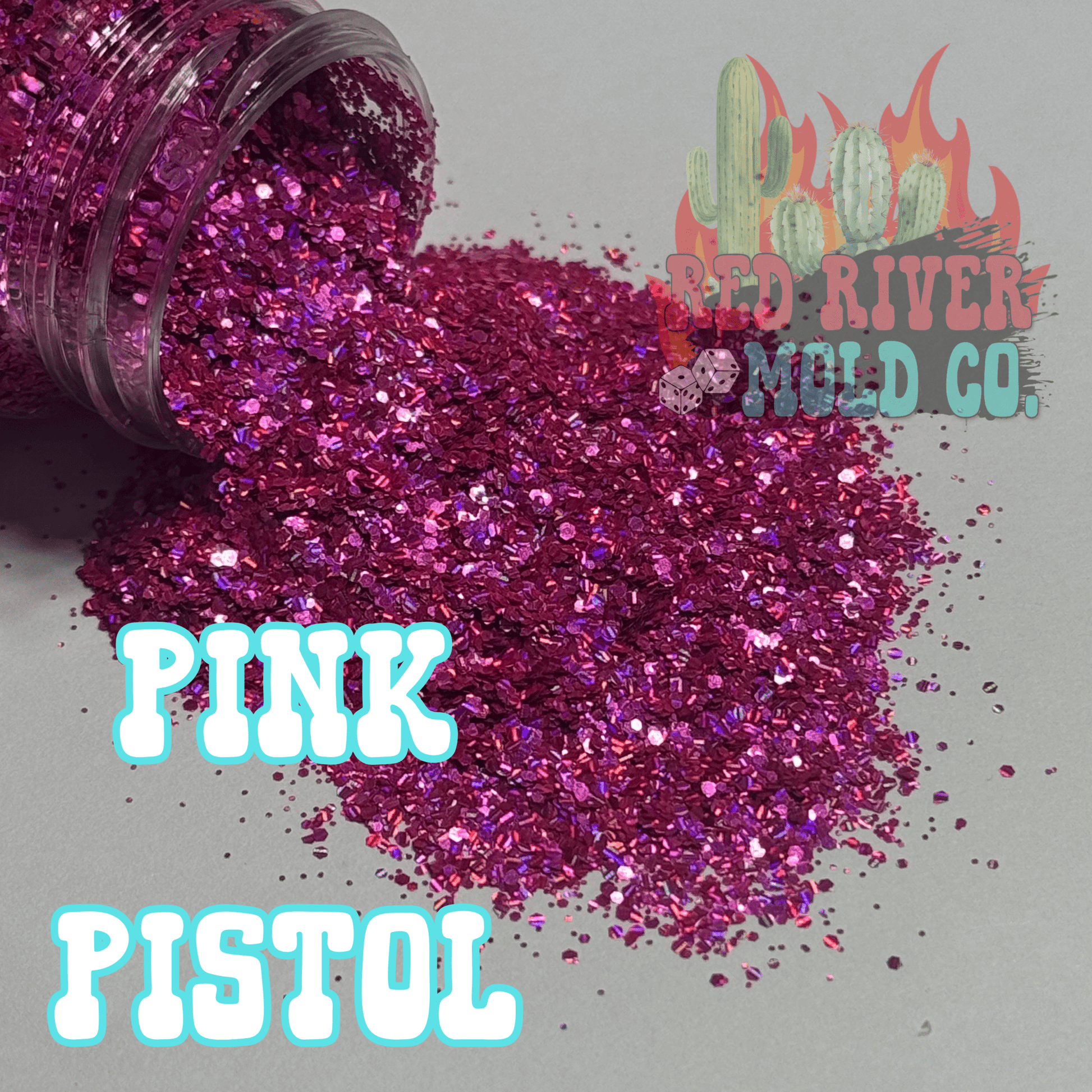 Pink Pistol Premium Mini Chunky Glitter (Hologrpahic) - Red River Mold Co