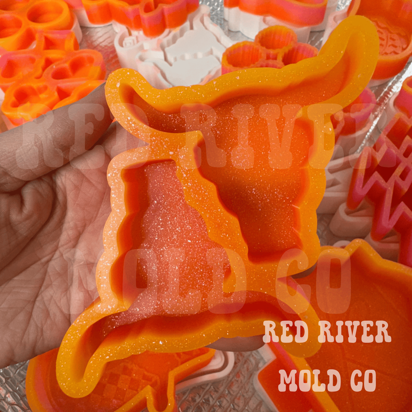 Plain Bull Double Vent Silicone Freshie/ Wax Melt Mold - Red River Mold Co