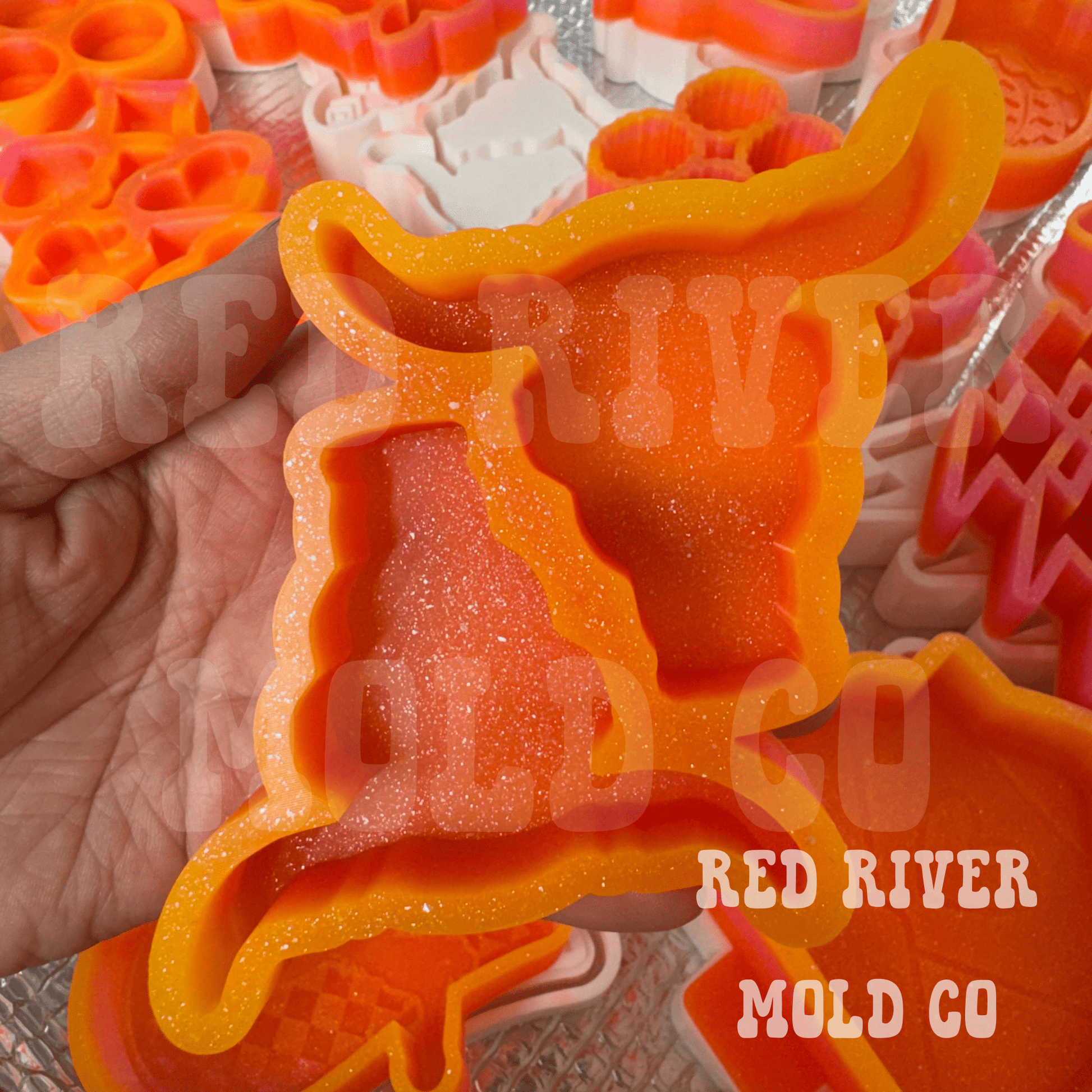 Plain Bull Double Vent Silicone Freshie/ Wax Melt Mold - Red River Mold Co