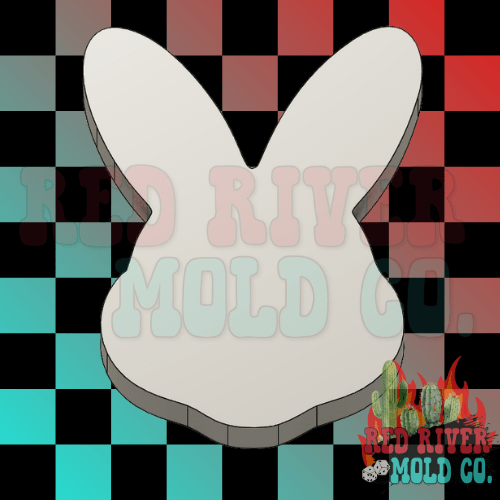 Plain Bunny Head Silicone Freshie Mold - Red River Mold Co