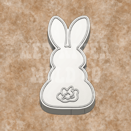 Plain Bunny with a Tail Silicone Freshie Mold - Red River Mold Co