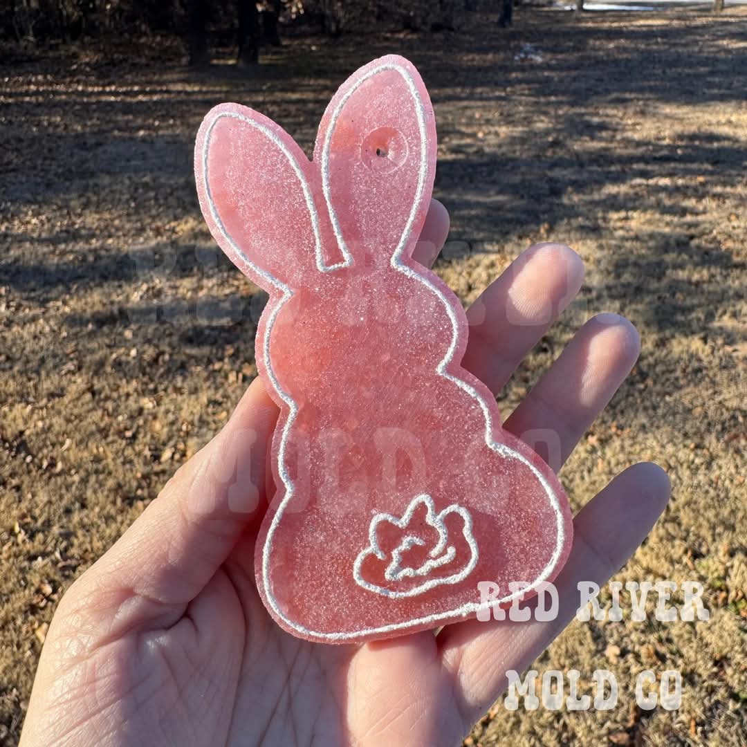 Plain Bunny with a Tail Silicone Freshie Mold - Red River Mold Co
