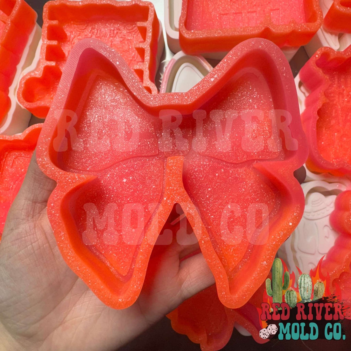 Plain Cardstock Bow Silicone Freshie Mold - Red River Mold Co