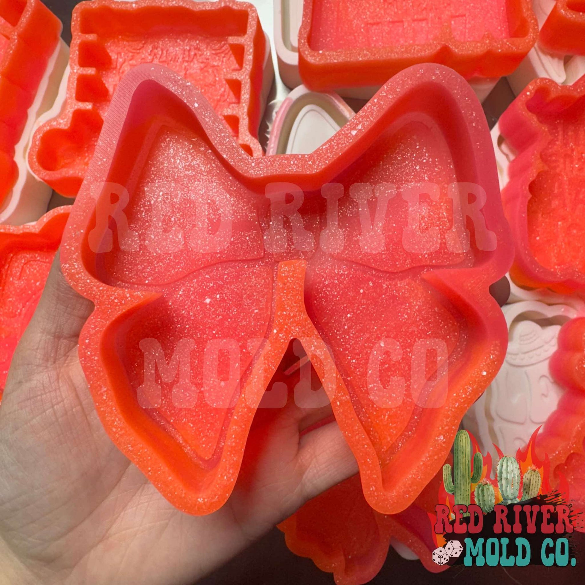 Plain Cardstock Bow Silicone Freshie Mold - Red River Mold Co