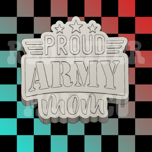 Proud Army Mom Silicone Freshie Mold - Red River Mold Co