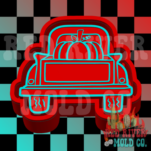 Pumpkin Tailgate Truck Silicone Freshie Mold - Red River Mold Co
